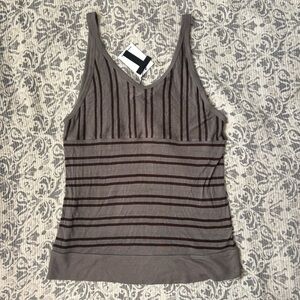 T by Alexander Wang striped linen tank top